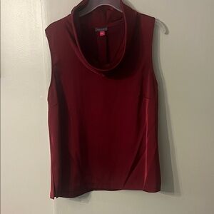 Vince Camuto Burgundy Sleeveless Cowl Neck Blouse